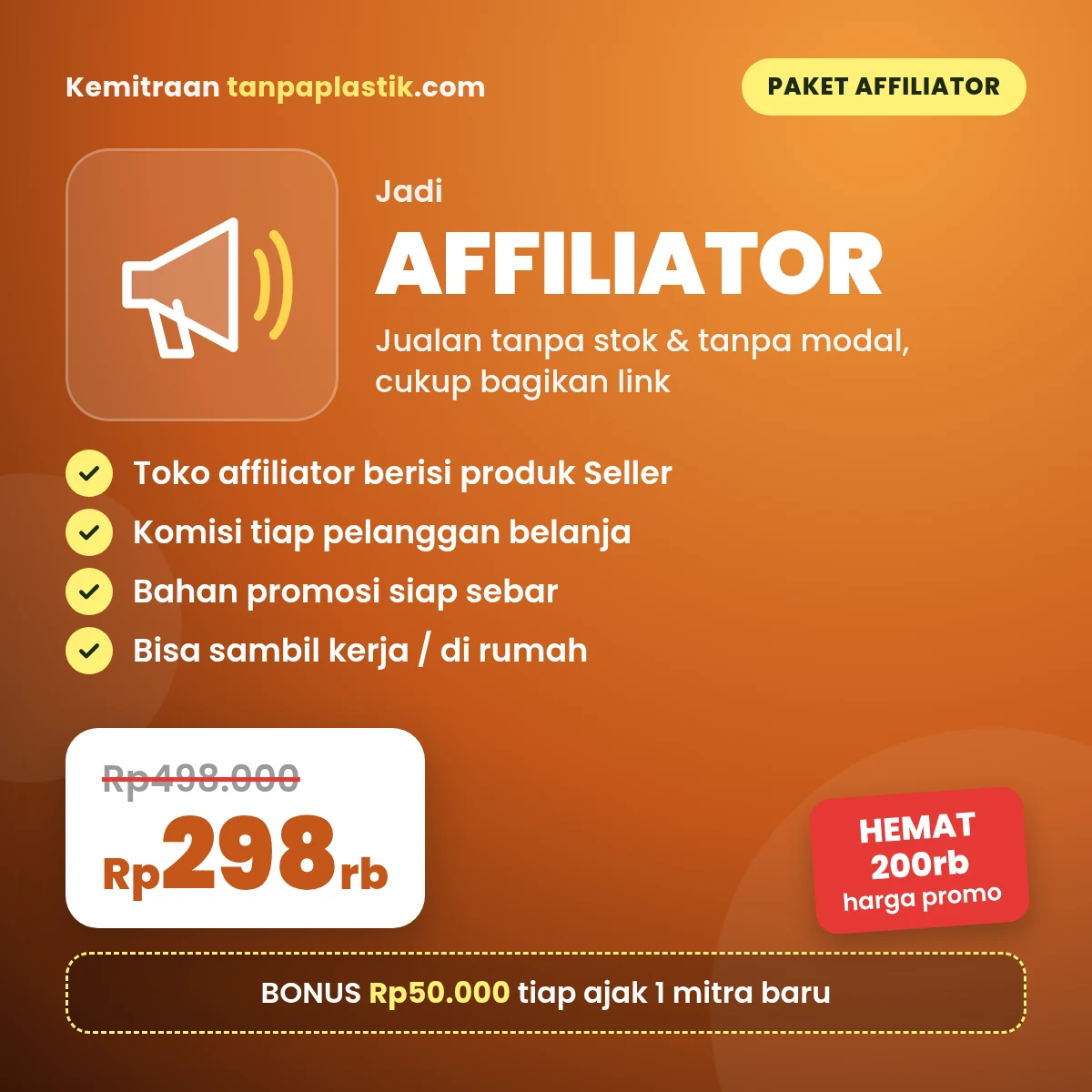 Paket Affiliator - Jualan Tanpa Stok