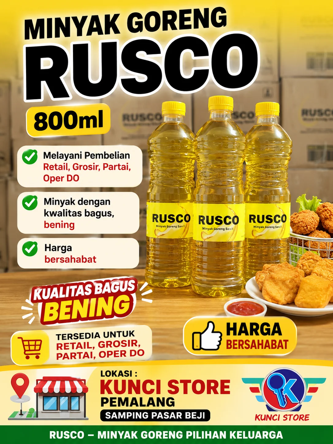 Minyak Goreng Rusco 800ml